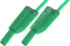 2612-IEC-100-GN  Przewód PVC 1,0mm2, 1,0m, 2x(wt.pr+gn)4mm, zielony, ELECTRO-PJP, 2612IEC100GN